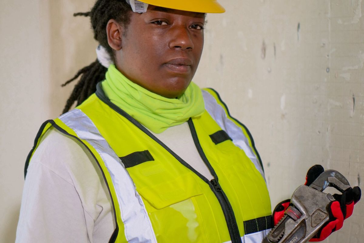 A qualified engineer with tools