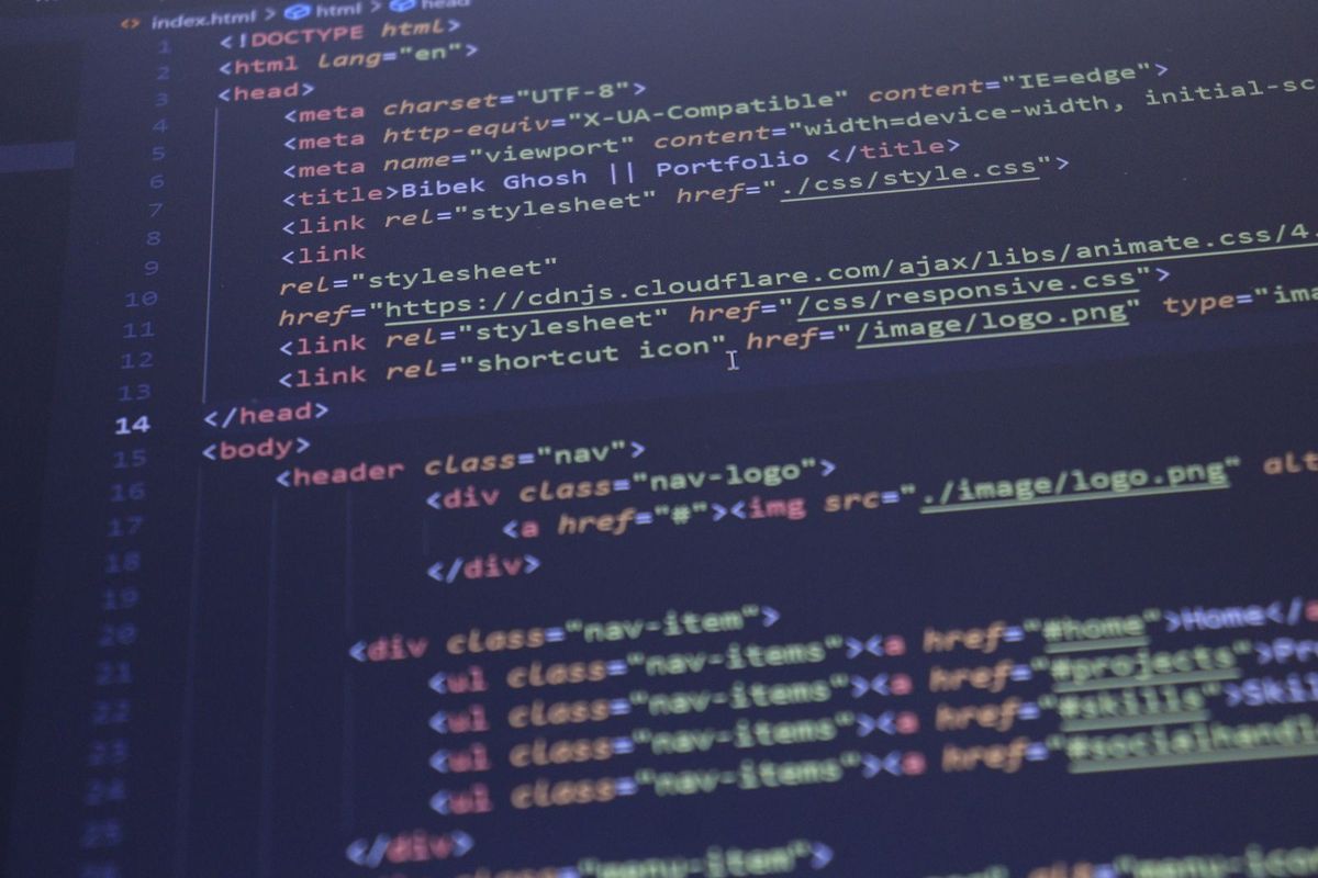 Lines of code shown on a screen